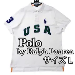 ポロバイラルフローレン　チーフキーフ　ビッグポニー　ＵＳＡ　ポロシャツ　サイズＬ