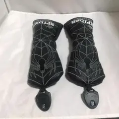 ゴルフ ユーティリティーUT用ヘッドカバー スパイダー ブラック 2本セット 2