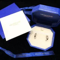 ヴァンドーム青山 Pt900 ダイヤ付き イヤリング