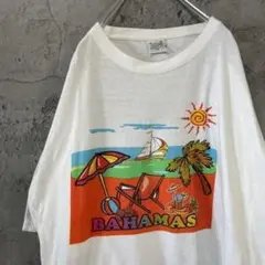 90s BAHAMAS レトロ ヴィンテージ ビーチ ビック Tシャツ