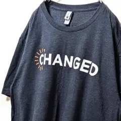 ネクストレベル CHANGED ロゴ Tシャツ グレー 灰色 XL 古着