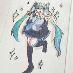 初音ミク　イラスト　ファンアート　原画