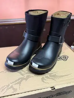 ブラック エンジニアタイプレインブーツLサイズ