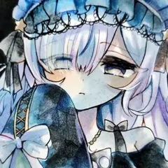 ⋆✦手描きイラスト 魔法少女ノ魔女裁判 夏目アンアン まのさば ミニ色紙 ⋆✦