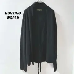 HUNTING WORLD 黒　カーディガン　スパンコールロゴ