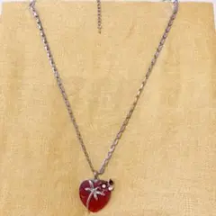 レッド ハート ネックレス