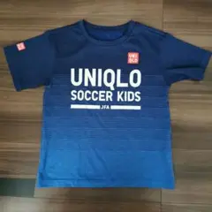 UNIQLO SOCCER KIDS Tシャツ130 ネイビー　ユニクロサッカー