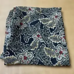 花柄プリント生地 1.0m x 2.0m ネイビー