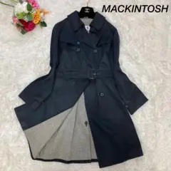 良品 マッキントッシュ トレンチコート 美ライン ロング ダブル ベルト 34