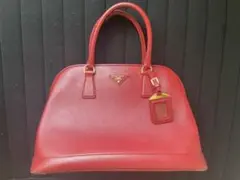 PRADA ハンドバッグ 赤 レッド サフィアーノ