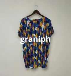 graniph グラニフ カラフル 半袖 ロング Tシャツ チュニック F
