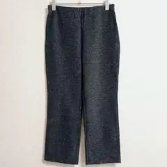 s0604【ワコール】ストレッチストレートパンツ ウエストゴム ウール混 日本製