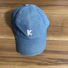 ベビー　キッズ　キャップ　帽子　デニム　K ご当地バッジ　北海道　50cm