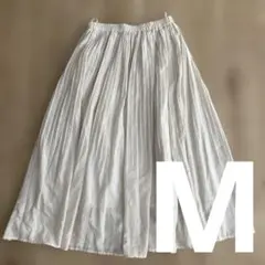 Samansa Mos2 プリーツスカート ホワイト ナチュラル