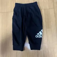 adidas 黒 サルエルパンツ ロゴ入り