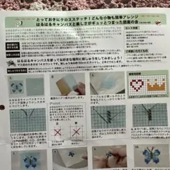 クロスステッチ刺繍作成キット　 はるはるを使い好きな場所に刺しゅう アンティーク