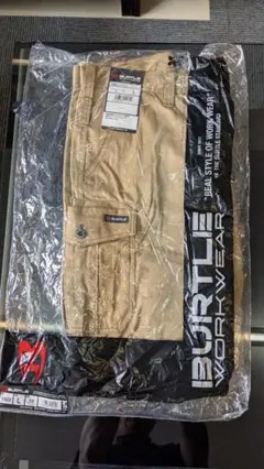 新品　Burtle カーゴパンツ ベージュ Lサイズ　1502厚手