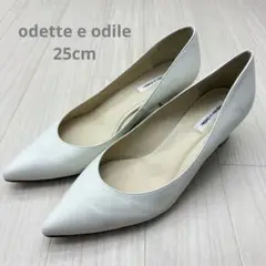 odette e odile レザー パンプス 太ヒール 25cm