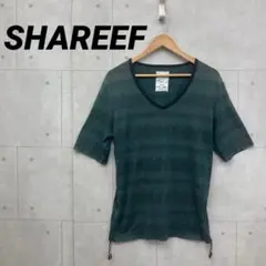 SHAREEF シャリーフ Ｔシャツ プリント メンズ サイズ3 ダークグリーン