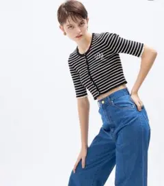 deicy ロゴボーダーカットソー