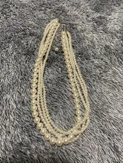 値下げ美品 パール4連ネックレス