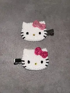 ハローキティ ビーズヘアクリップ 2個セット