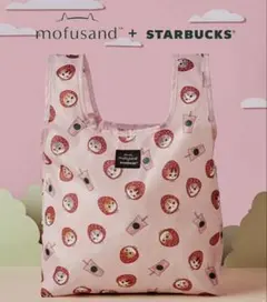 ラスト１点【mofusand starbucks】モフサンド　エコバッグ　苺