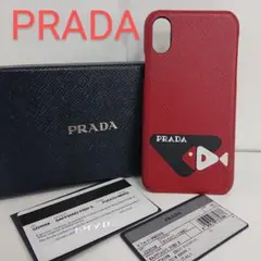 EK12 プラダ 美品 サフィアーノフィッシュ iPhoneX/Xs用カバー