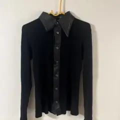 5351 Pour Les Hommes 黒 薄手ニットトップス