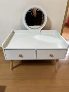 ホワイト LED照明付きドレッサー