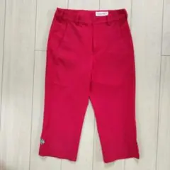 （お値下げ）ミエコウエサコ レディース ゴルフ クロップドパンツ　赤
