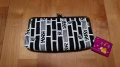 イマドキ　がま口　大　ふくろう柄黒