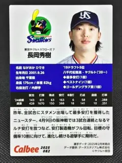 長岡秀樹 ヤクルトスワローズ プロ野球チップス2025 第2弾