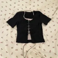 grl トップス ブラック Tシャツ