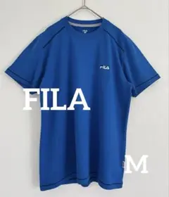 FILA ドライメッシュTシャツ ブルー M スポーツウェア