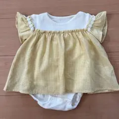 mamaraku フリル袖ロンパース 70cm