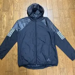 adidas フード付きウィンドブレーカー ブラック　メンズ　XO