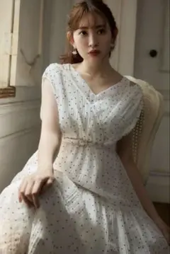 ワンピース herlipto Tiered Polka-Dot Long Dress herlipto Tiered Polka-Dot Long Dress