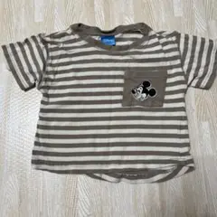 ミッキー　ボーダーTシャツ　100