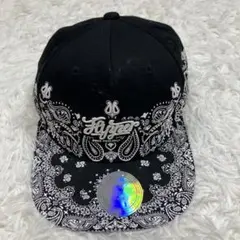 FLIPPER バンダナ柄 スナップバックキャップ　ブラック