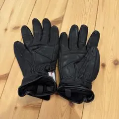黒いレザーグローブ Mサイズ スノボーグローブ　スキーグローブ