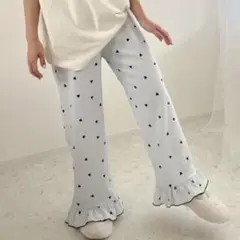 しまむら ayano パターン裾フリルパンツM
