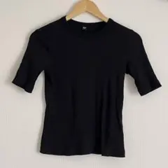 リブクルーネックT（5部袖）｜UNIQLO