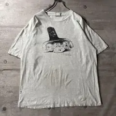 90s USA製 WOODSPIRIT 作家　グレー　アートTシャツ　XL