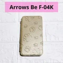 Arrows Be F-04K ケース 手帳型 透明 猫の足 カードポケット付