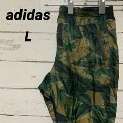 adidasアディダス 迷彩柄　七分丈ナイロンパンツ