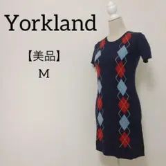 【美品】YorklandニットワンピースM半袖 ウール 可愛い 女子会 デート