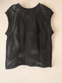 未使用　コットンメッシュTシャツ　M　ブラック
