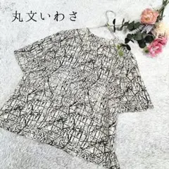 【マルブンイワサ】レディース トップス プリントシャツ スリット入り フリー