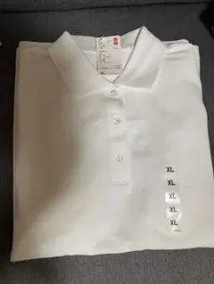 メ4998 【新品未使用】UNIQLOレディース半袖ポロシャツ 白L